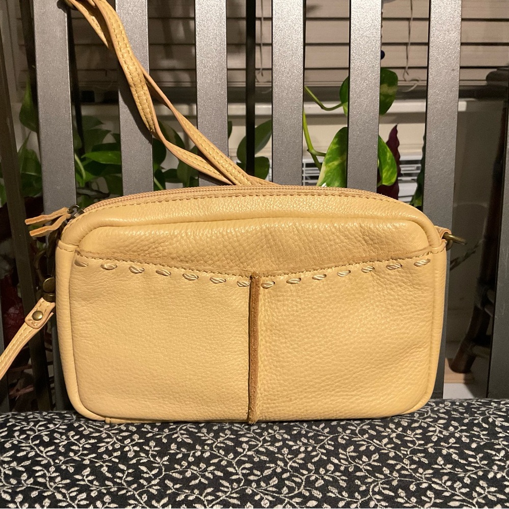 The Sak Yellow Leather Crossbody Bag